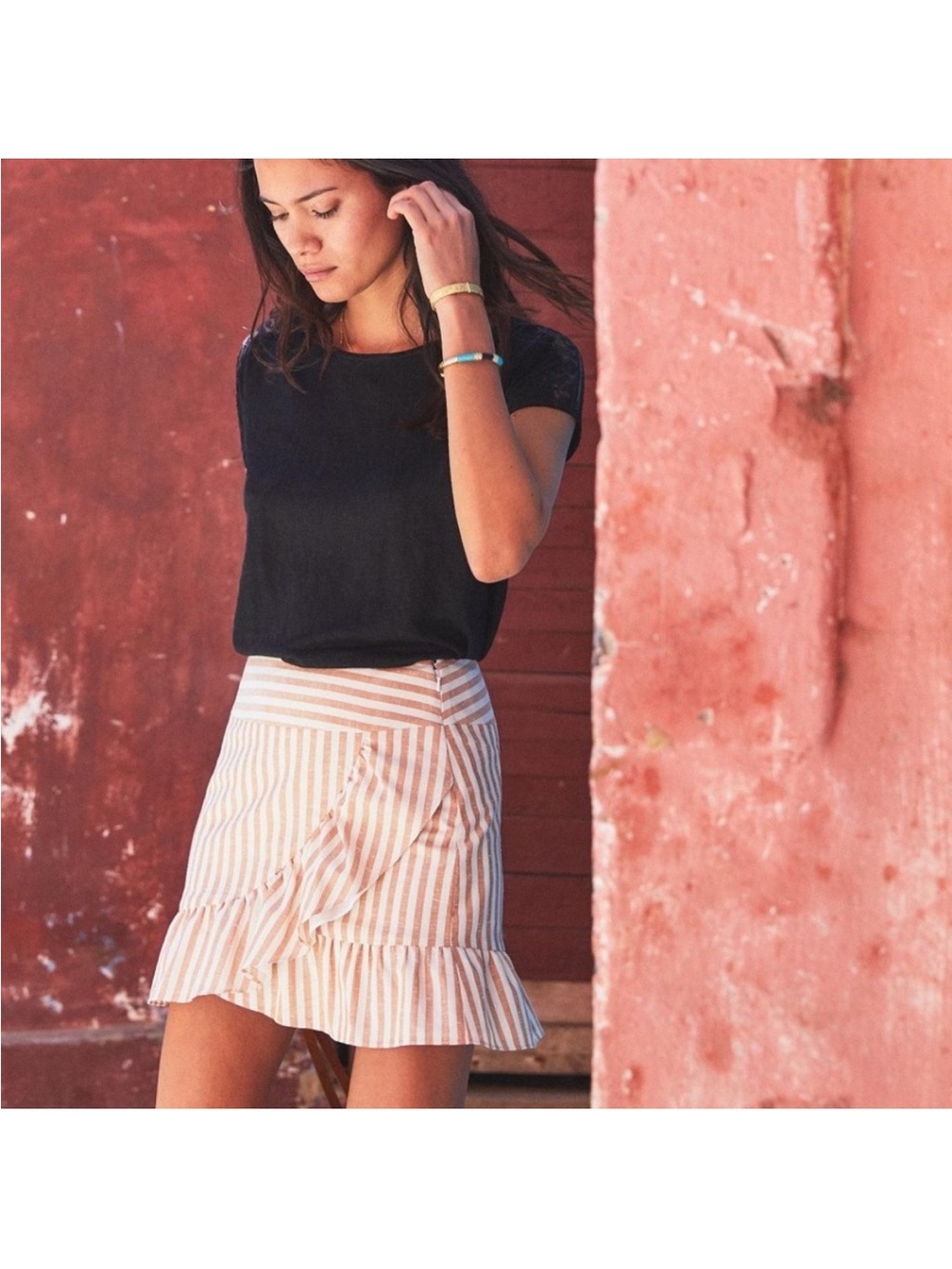SEZANE cassi mini skirt